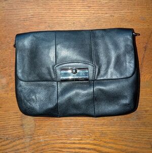 Coach Black Leather "Kristin" Crossbody Bag